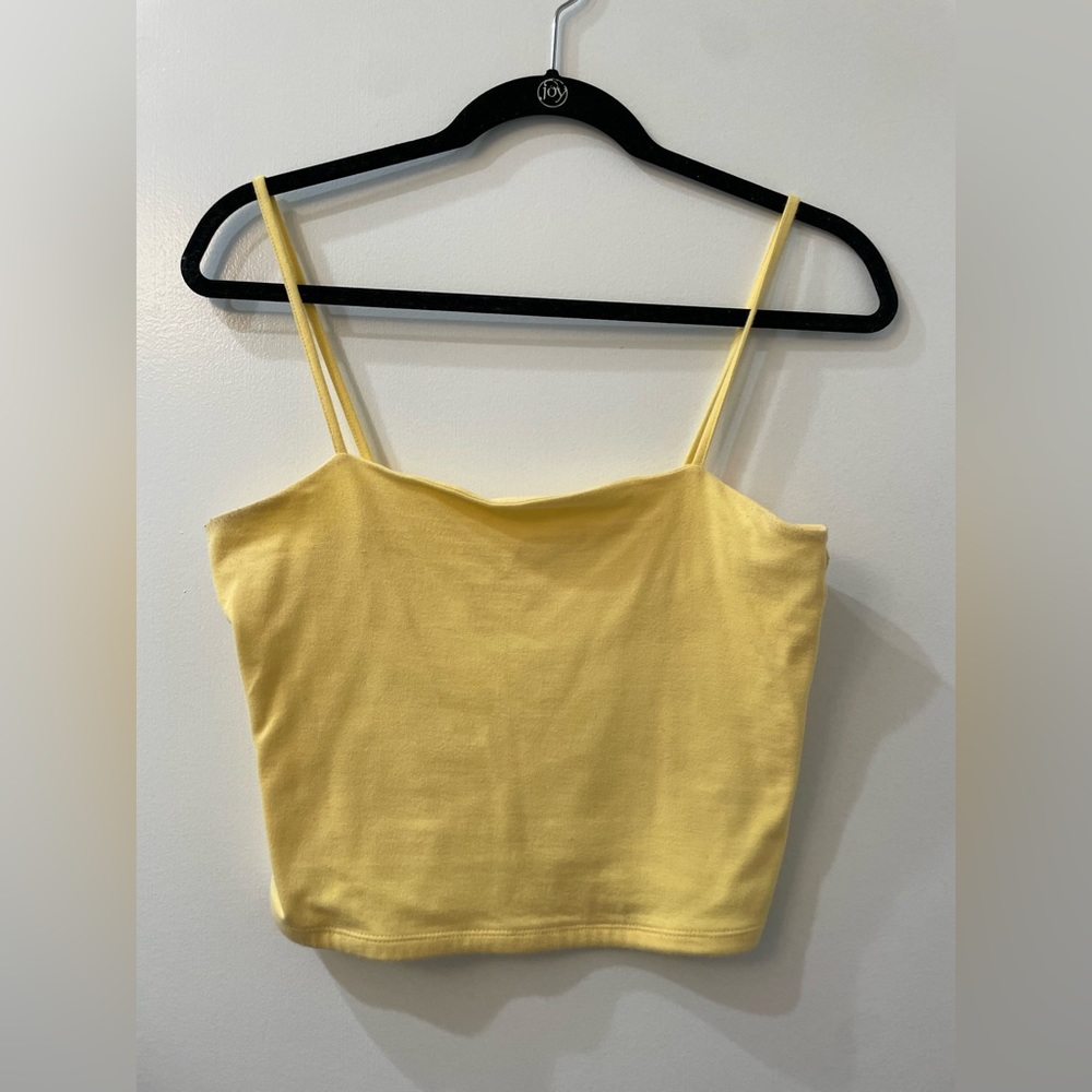 Yellow PacSun cropped tank.